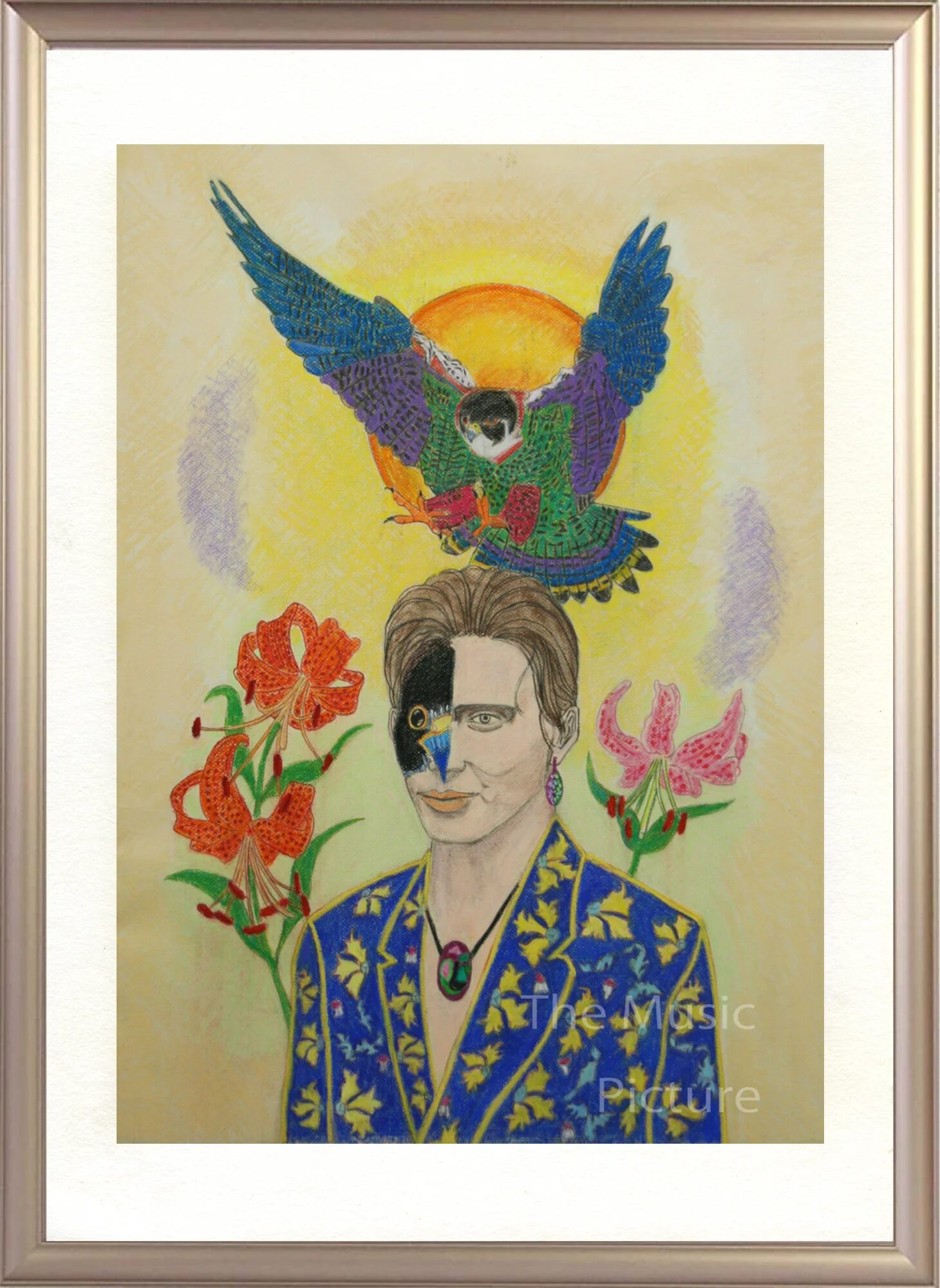 Acanthus Flower Pastel on paper